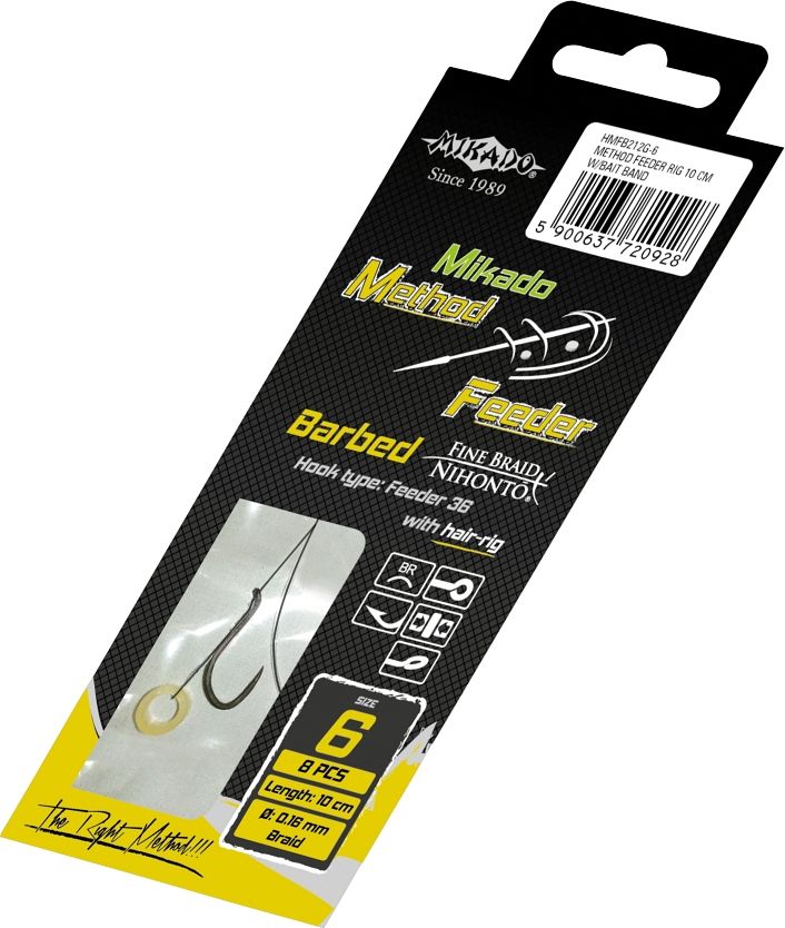 Mikado Mikado Przypony Method z igłą roz. 6 (plecionka)