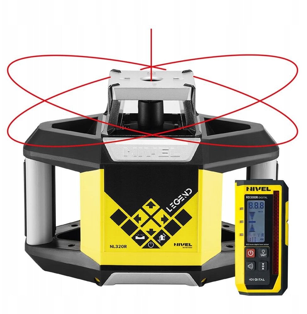 NIVEL SYSTEM NIWELATOR LASEROWY NL320R DIGITAL wiązka czerwona