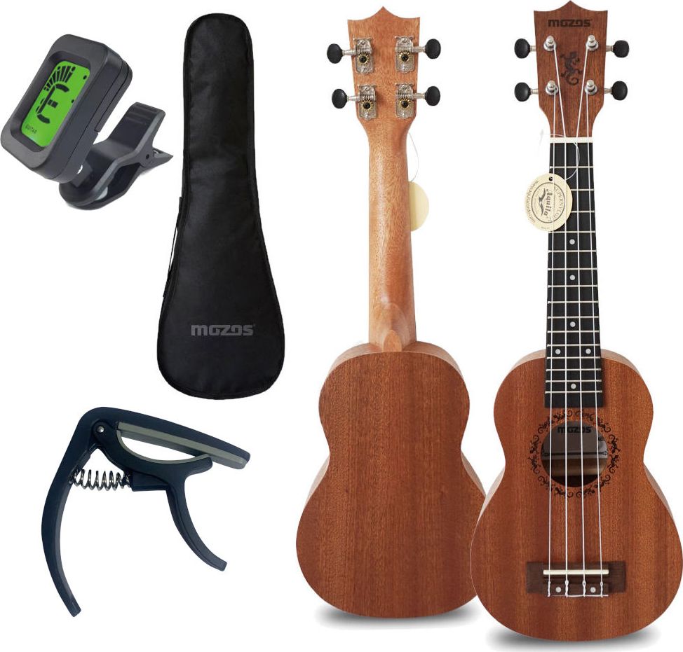 Mozos Gecko ukulele sopranowe zestaw