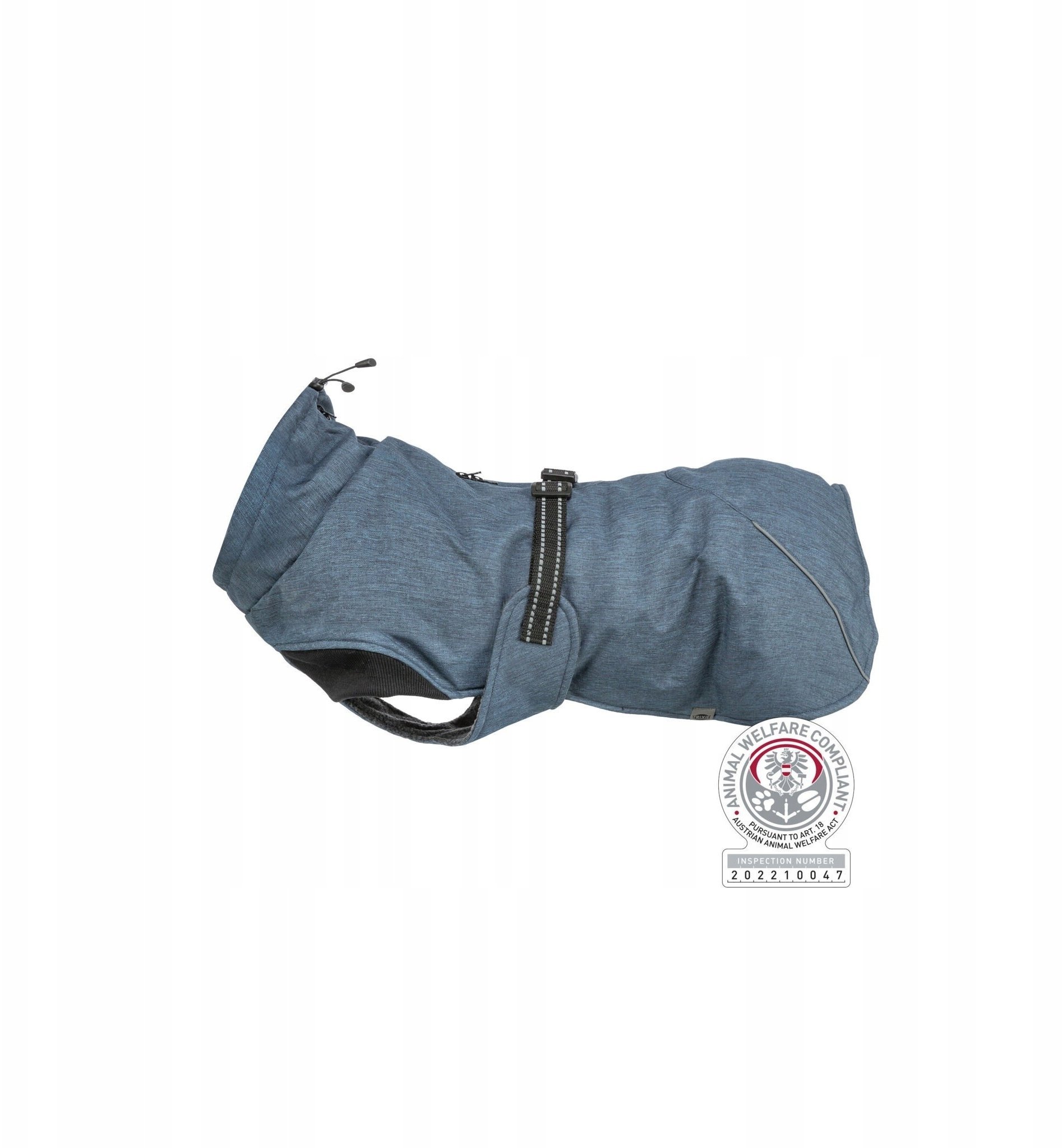 Riom, płaszczyk zimowy, dla psa, ciemnoniebieski, M: 45 cm