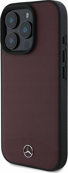 Mercedes MEHMP16X23RBARR iPhone 16 Pro Max 6.9" czerwony/red hardcase Textured And Plain Leather MagSafe