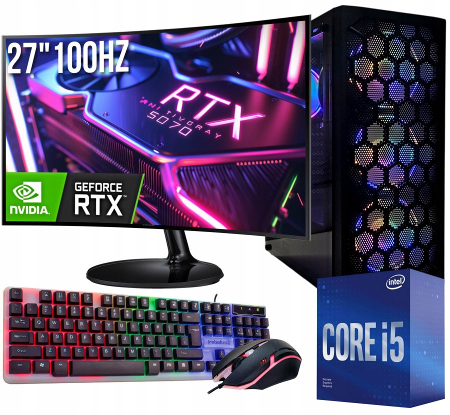 ZESTAW GAMINGOWY SHADOWBLADE i5 12400F|32GB|SSD 1TB M.2.|RTX 5070 12GB