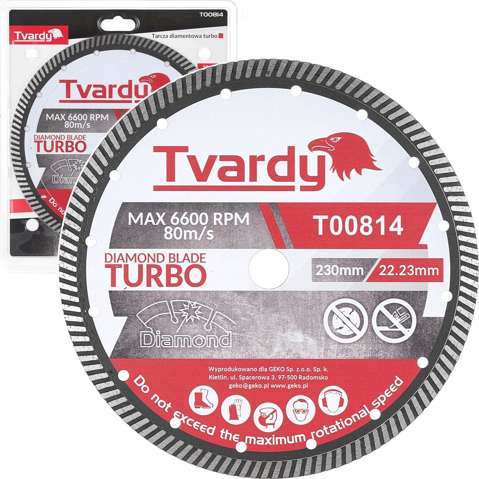 Tvardy Tarcza diamentowa Turbo 230x10x22.23mm (25)