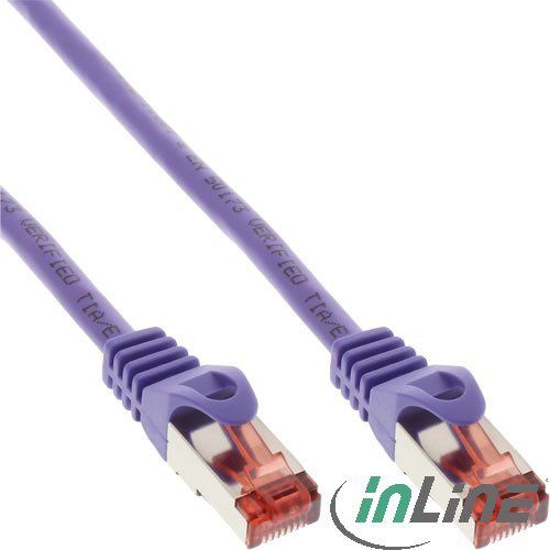 InLine Patchcord, Cat.6, S/FTP, 3m, fioletowy (76405P)