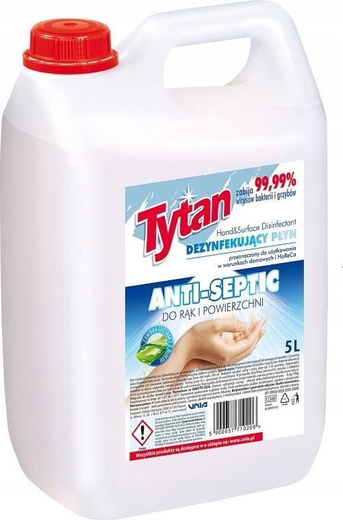 Tytan Płyn do dezynfekcji rąk, skóry, powierzchni 5kg
