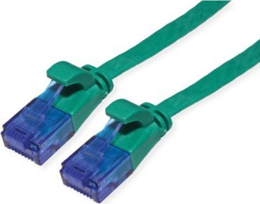 Value VALUE Patchkabel UTP, Cat.6A (Class EA), extra plat, groen, 2 m