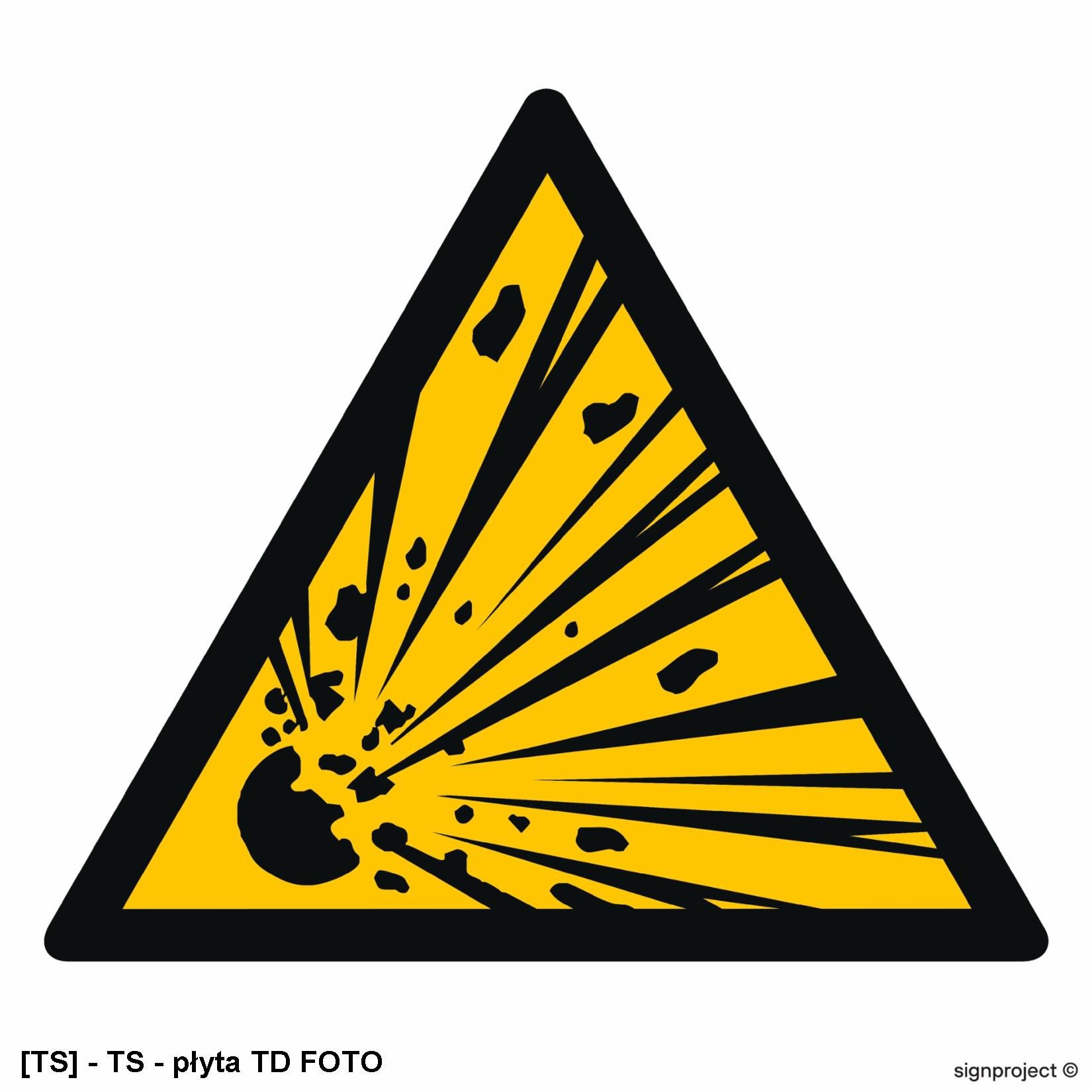 GD002 - Ostrzeżenie przed niebezpieczeństwem wybuchu 250x250