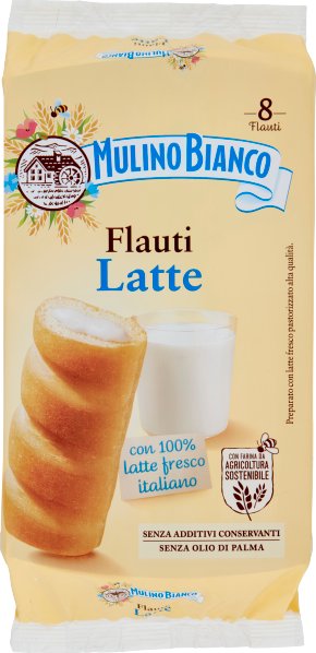 Mulino Bianco Ciastka z kremowym nadzieniem Flauti Latte 280g -