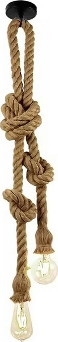 Lampa sufitowa ATL ZD151A Oprawa sufitowa 2x1m e27 sznur jutowy