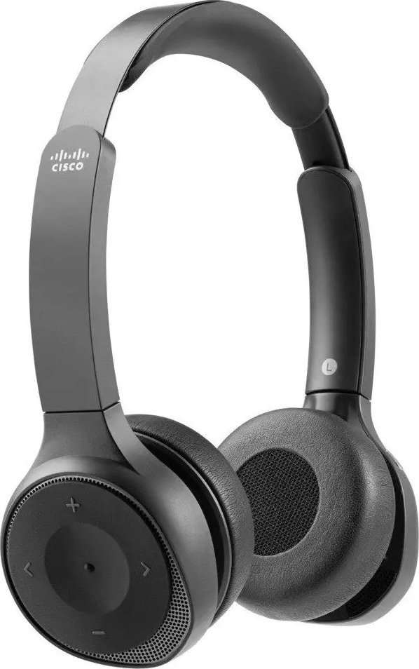 Słuchawki Cisco Cisco Bluetooth Headset 730, schwarz: - Dual On-Ear, aktive Rauschunterdruckung, inkl. Ladestation, - Anschlusse: Bluetooth, USB-A, 3.