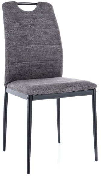 Krzesło tapicerowane RIP BREGO ciemno szare