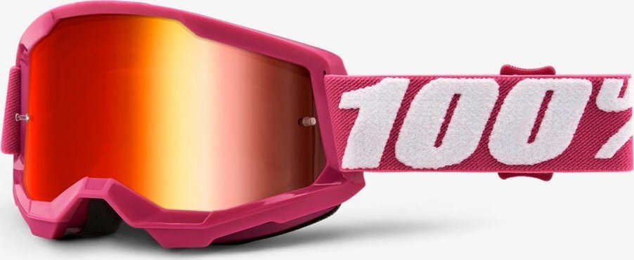 100% Gogle 100% STRATA 2 FLETCHER (Szyba Czerwona Lustrzana Anti-Fog, LT 38%+/-5%) (NEW)