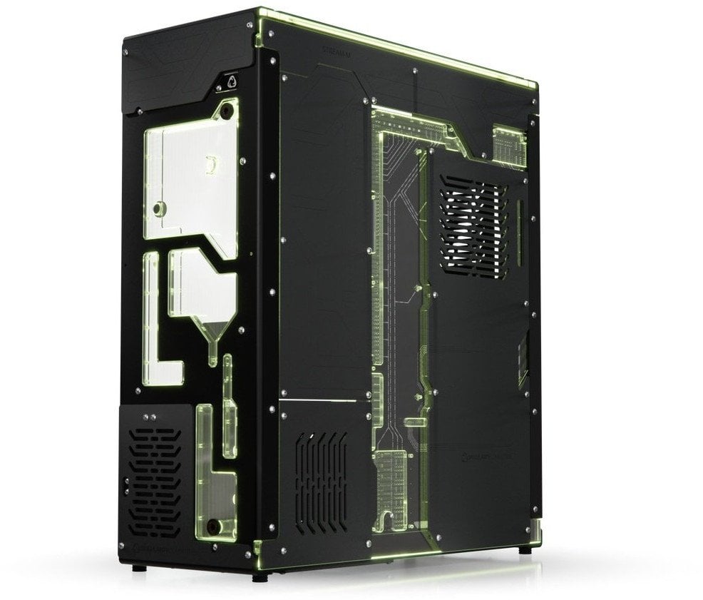 Singularity Computers Stream-M Wasserkühlungsgehäuse, Big Tower, XL-ATX, RGB - schwarz