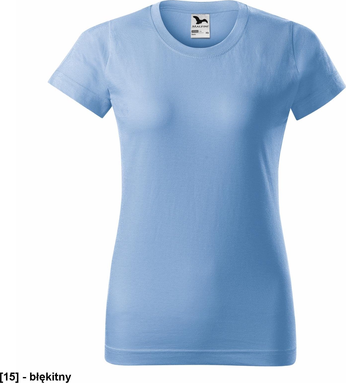 MALFINI Basic 134 - ADLER - Koszulka damska, 160 g/m - błękitny S