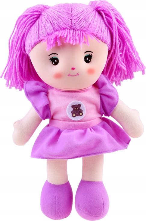 Jokomisiada Lalka szmaciana Zuzia 33cm lawendowa suknia ZA3853