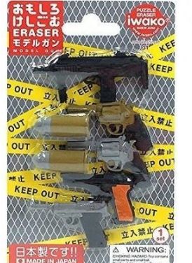 Iwako Zestaw gumek do ścierania - Broń (258943)