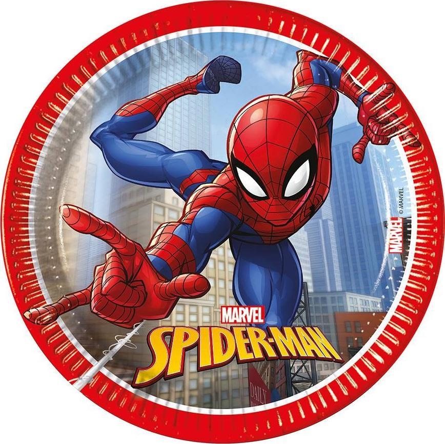 PROCOS Talerzyki papierowe 20cm 8 szt Spiderman