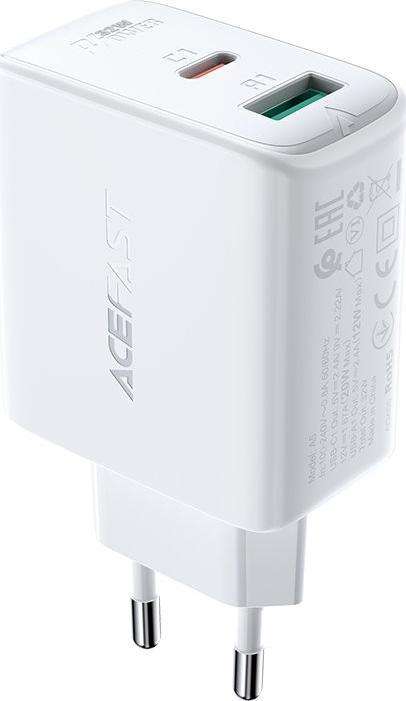 Ładowarka Acefast A5 1x USB-A 1x USB-C 2.4 A (6974316280125)