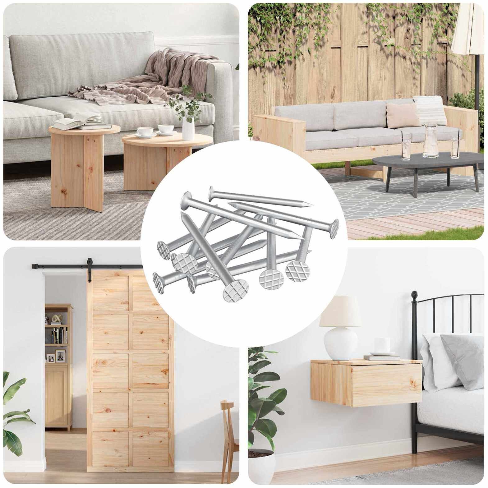 vidaXL Gwoździe do drewna 12 pcs