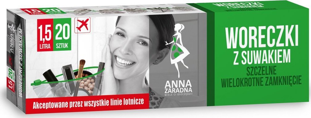 Stella ANNA ZARADNA Woreczki z suwakiem 1.5L - pudełko 1op.-20szt