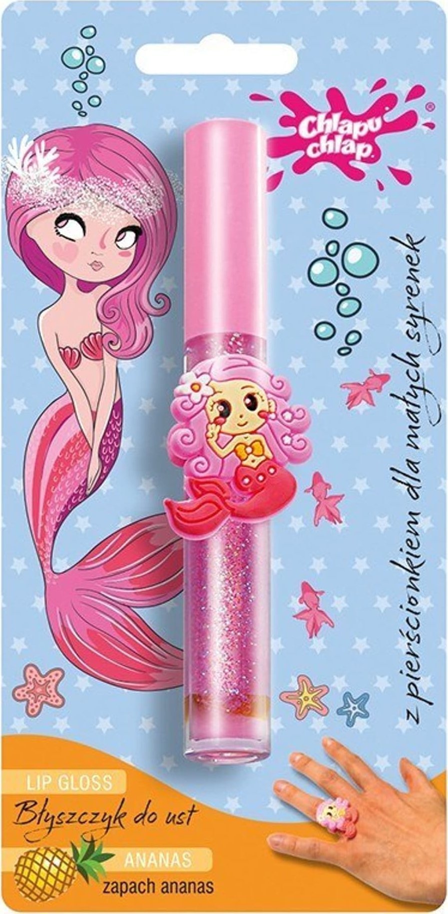 CHLAPU CHLAP Błyszczyk do ust z pierścionkiem - ananas 1szt