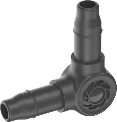 Gardena Gardena L-Joint, Joint connector, Drip irrigation system, Plastic, Black, Male/Male, 4.6 mm