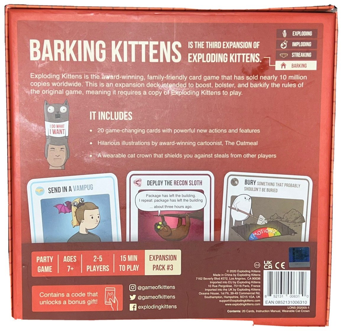 Exploding Kittens: Barking Kittens