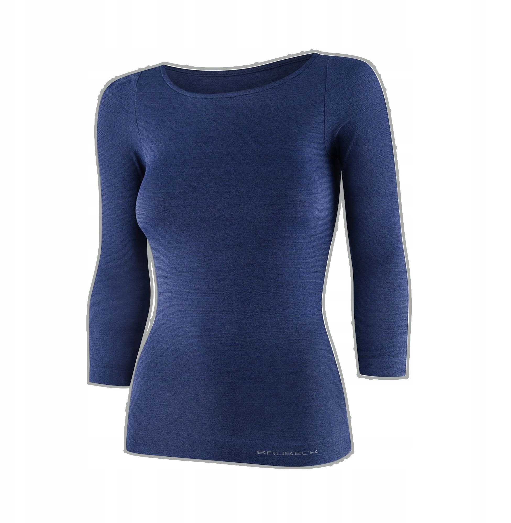 LS1628W Koszulka damska z rękawem 3/4 COMFORT MERINO granatowy L