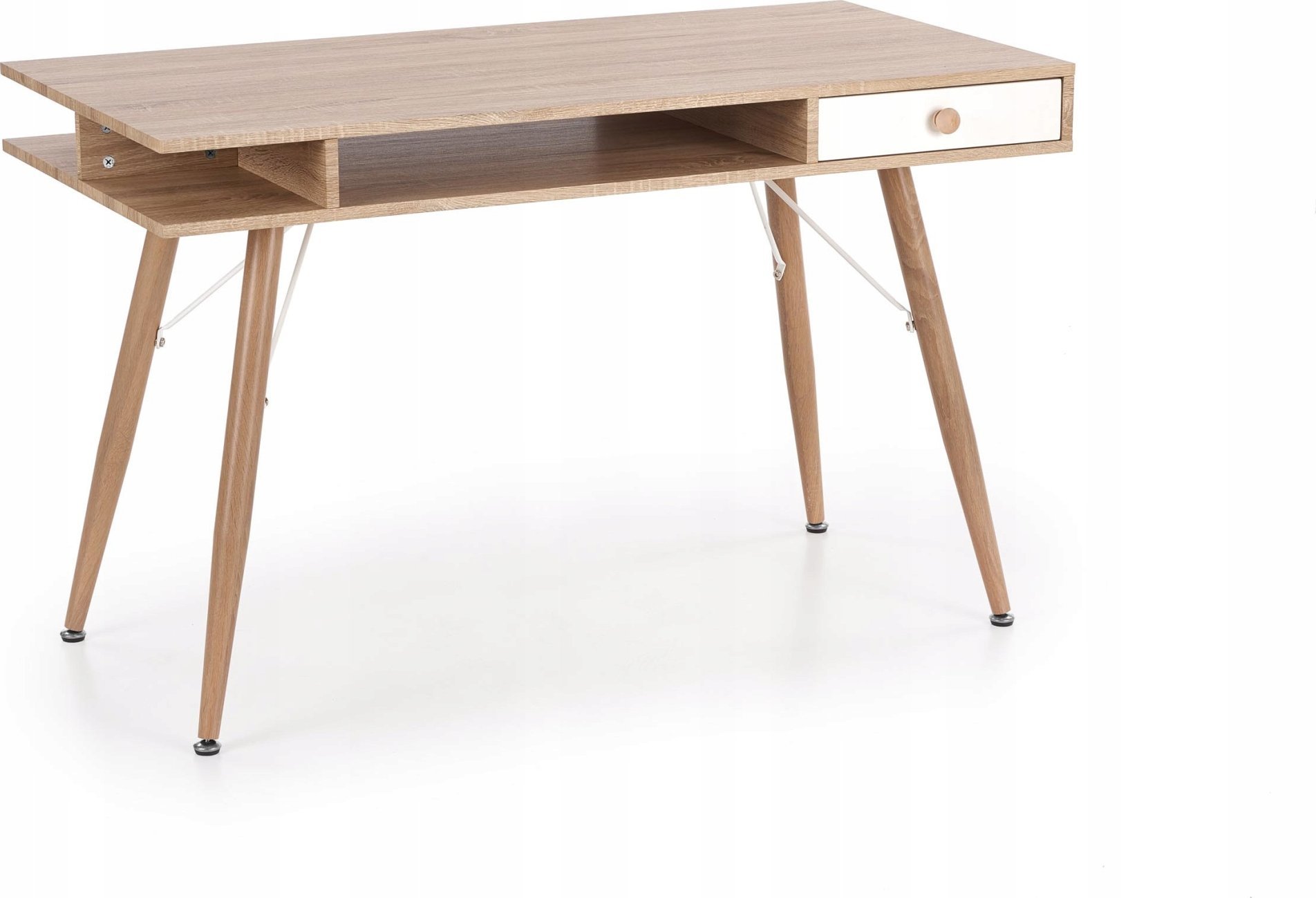 Biurko Halmar B34 BIURKO DĄB SONOMA-BIAŁY (2P=1SZT)