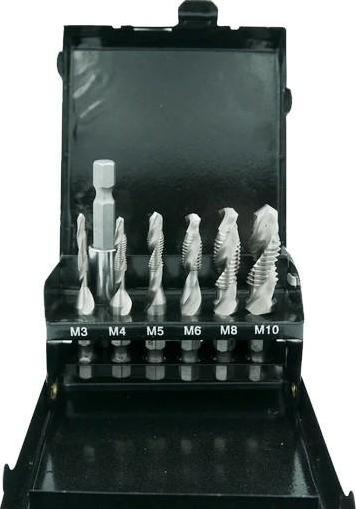 Wiertło Silver WIERTŁA GWINTUJĄCE ZESTAW M3-M10 7el. /SILVER EX11535