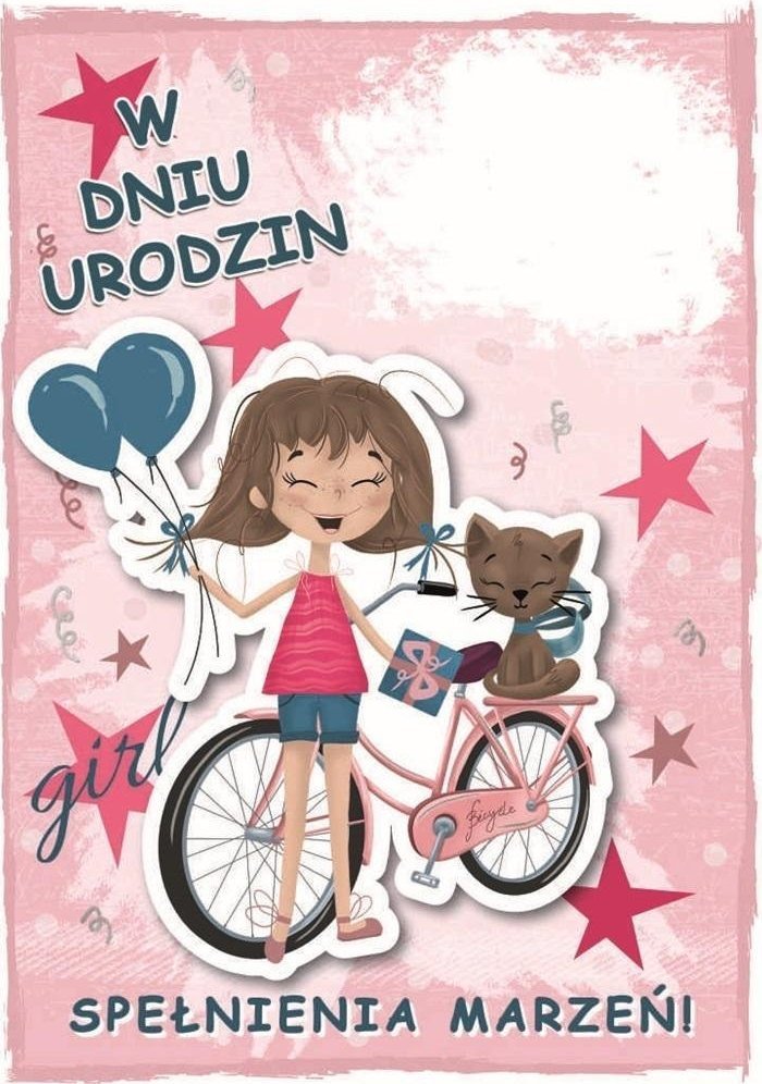 Karnet urodziny dziewczynka