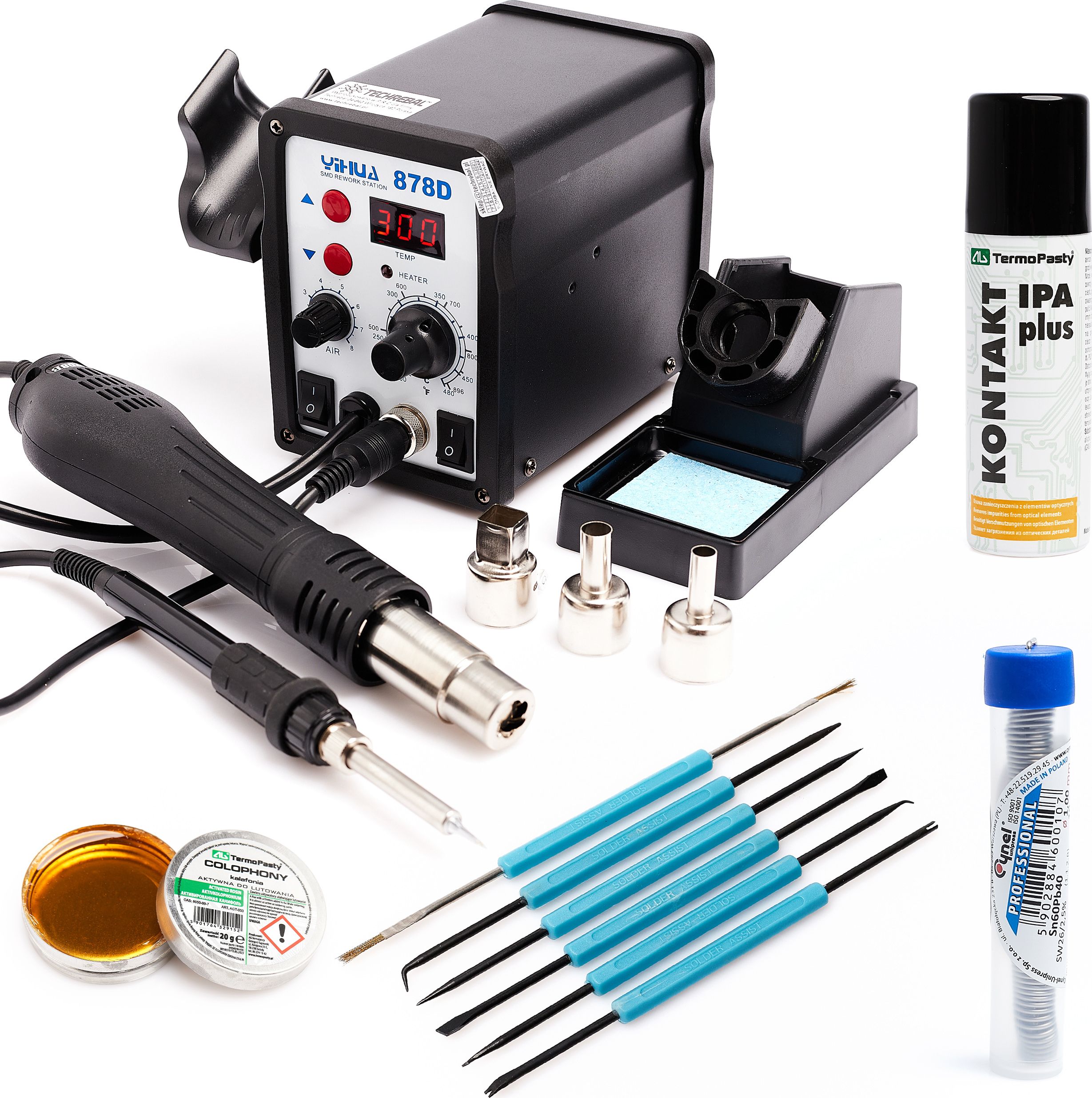 Techrebal Stacja lutownicza 878D + KIT 17