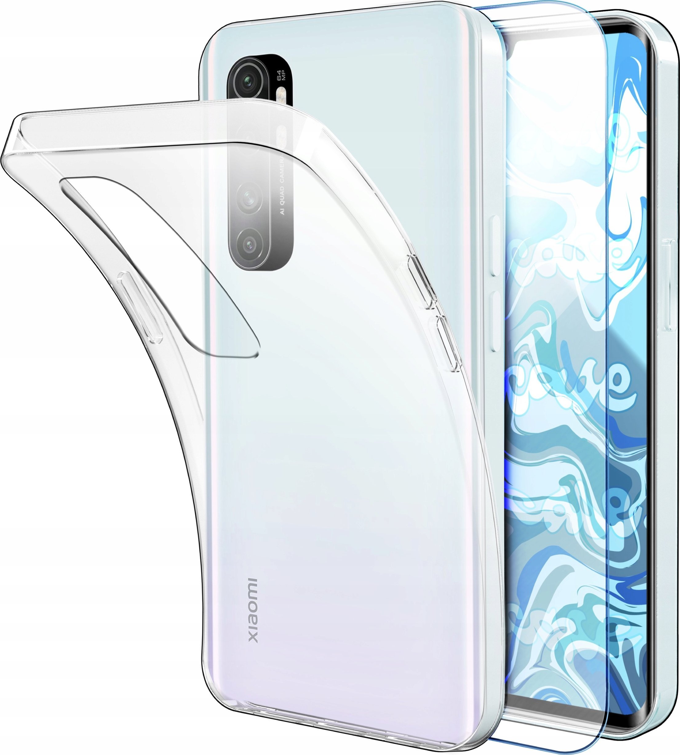 Hello Case Etui Do Xiaomi Mi Note 10 Lite (Przezroczyste, Silikonowe, Ochronne) Szkło