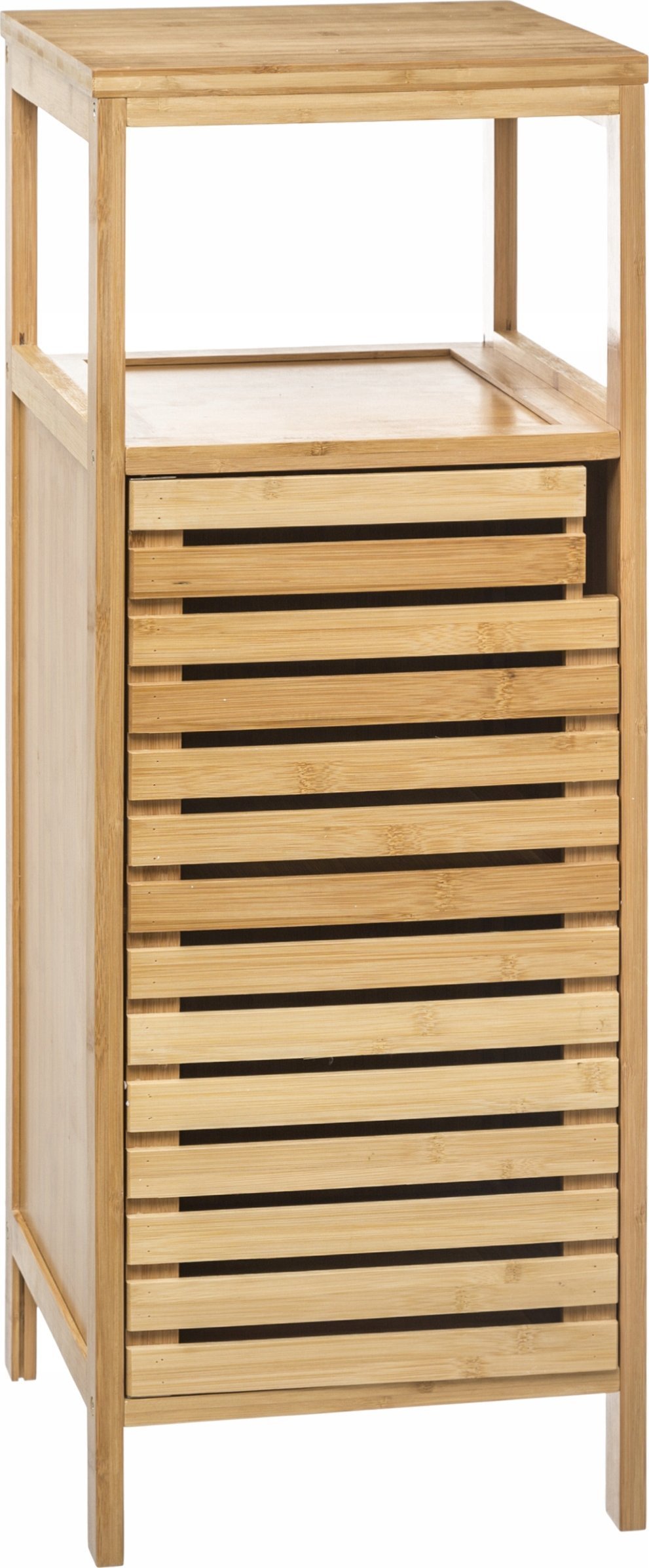 5five Regał bambusowy do łazienki, szafka w stylu skandynawskim z półkami