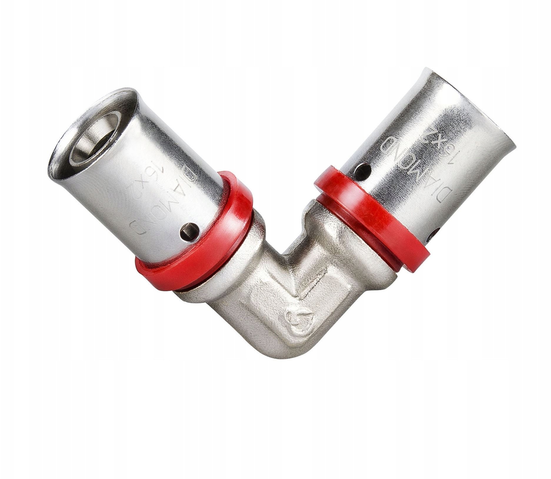 Diamond kolano zaprasowywane, podwójne, PEX-AL-PEX z mosiądzu 20x25 FZZ-006.20X25.KOL-2