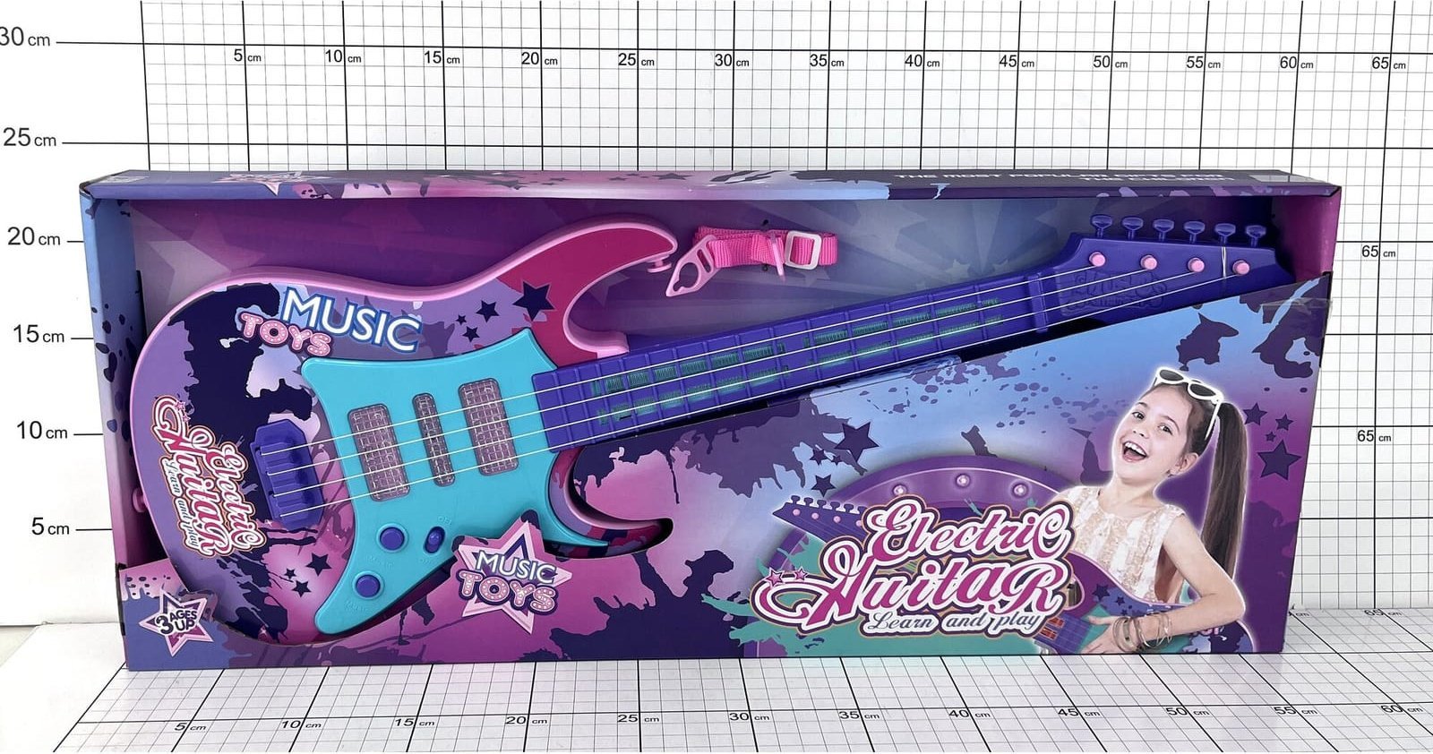 GITARA ELEKTRYCZNA NA BATERIE W PUDEŁKU