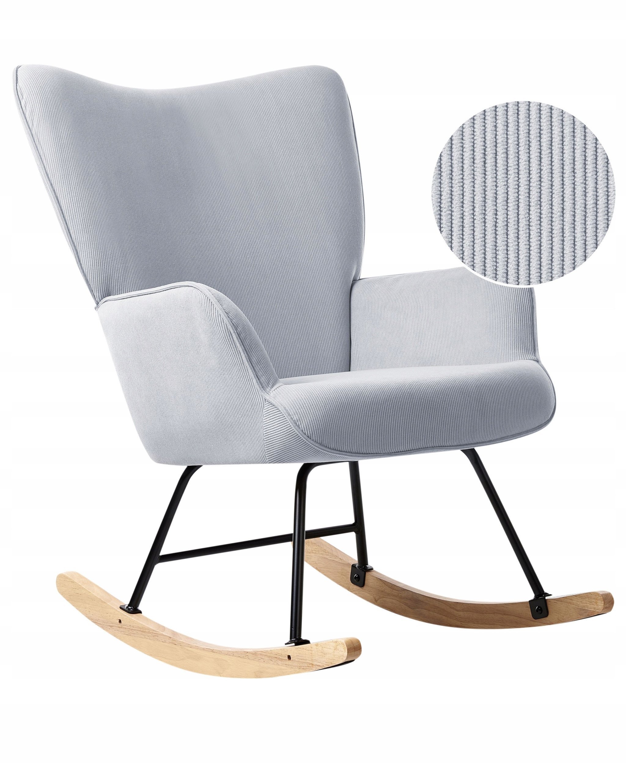 Fotel bujany ARSET Sztruks Błękitny