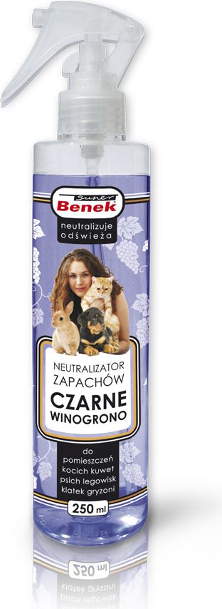 Super Benek Neutralizator zapachów Super Benek Czarne Winogrono - 250 ml