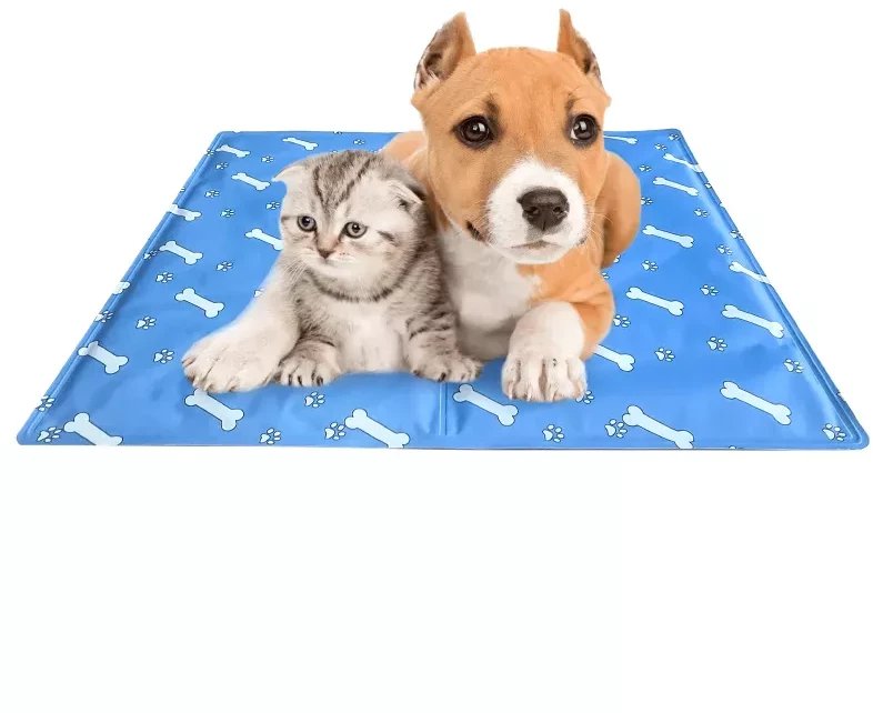 Mata 65x50cm chłodząca dla psa lub kota żelowa z nadrukiem w kostki