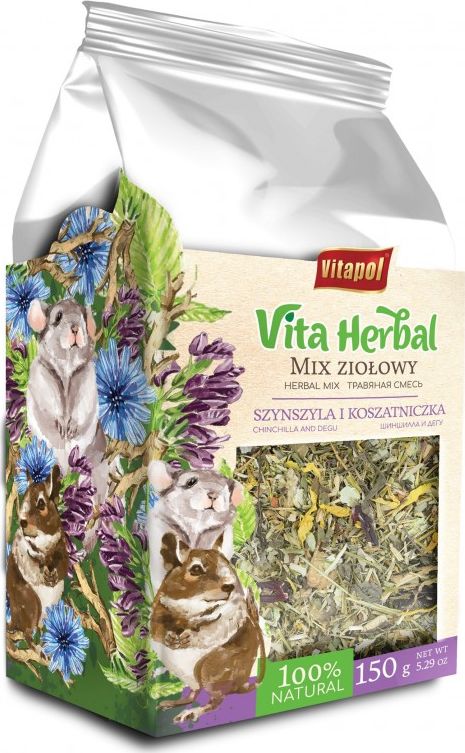 Vitapol Vita Herbal dla szynszyli i kosztaniczki, mix ziołowy, 150 g