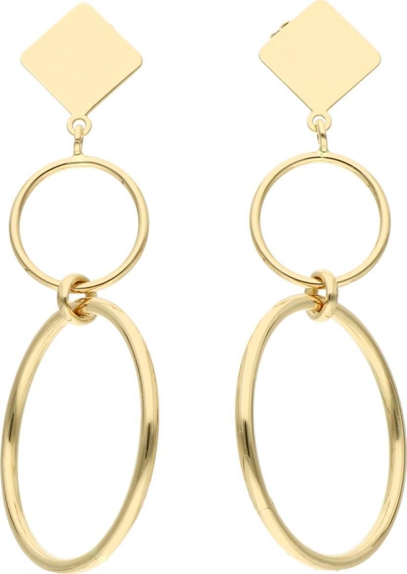 Rosanto Złote kolczyki na sztyft z kołami 585 14k