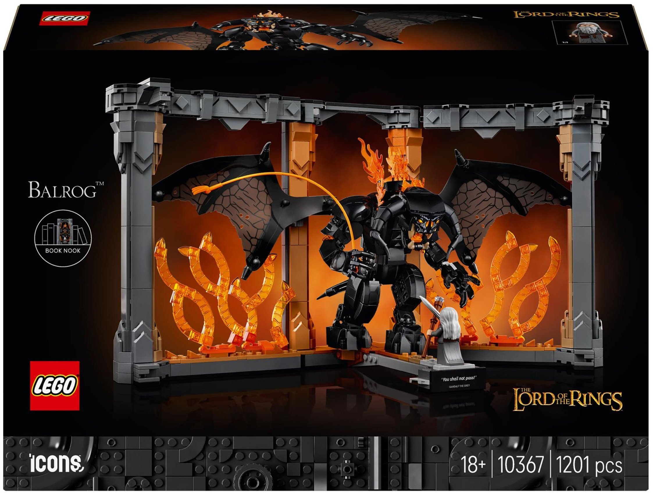 LEGO Icons Book Nook: The Lord of the Rings - Balrog (10367)