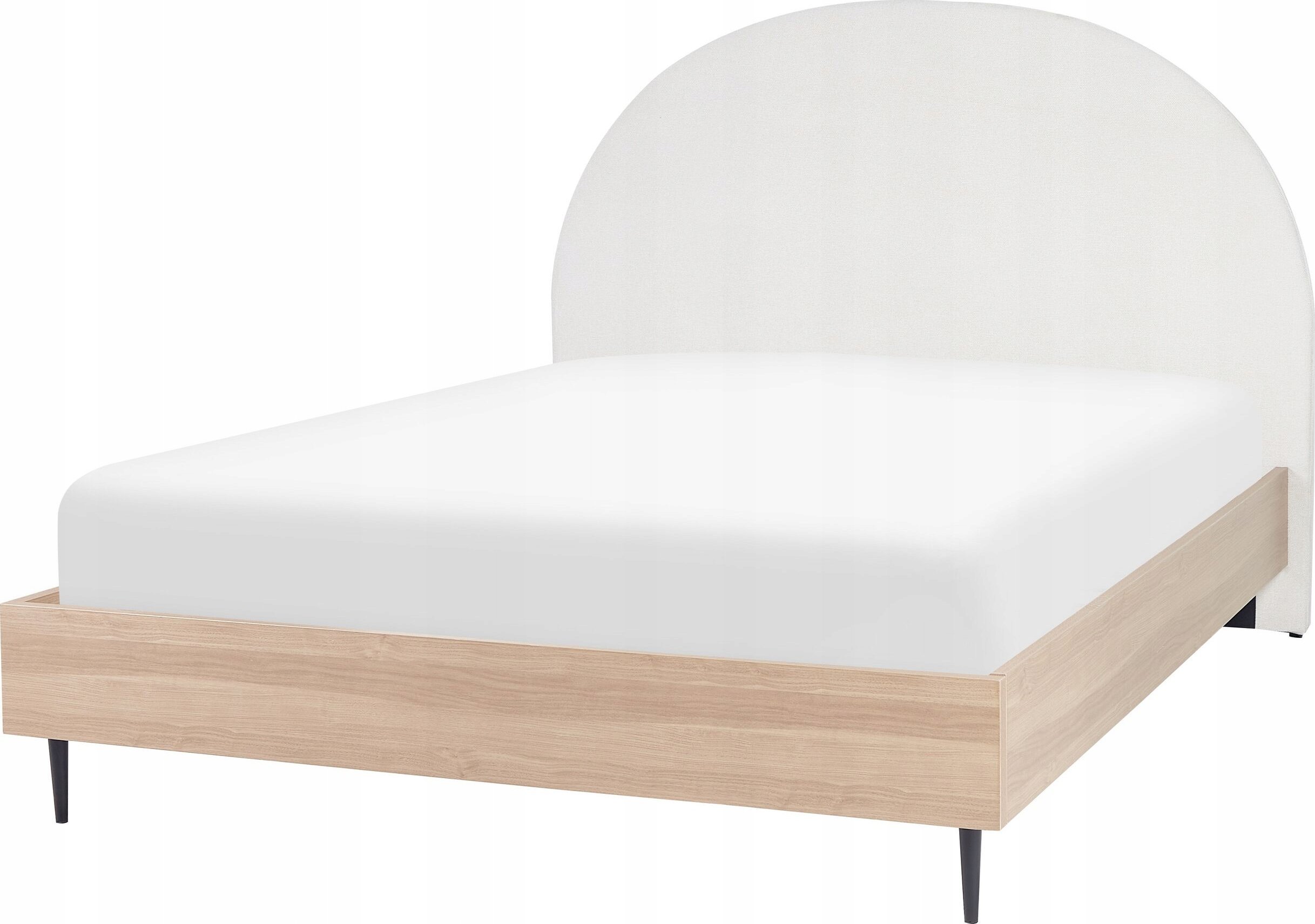 Beliani Łóżko tapicerowane 160 x 200 cm białe MILLAY