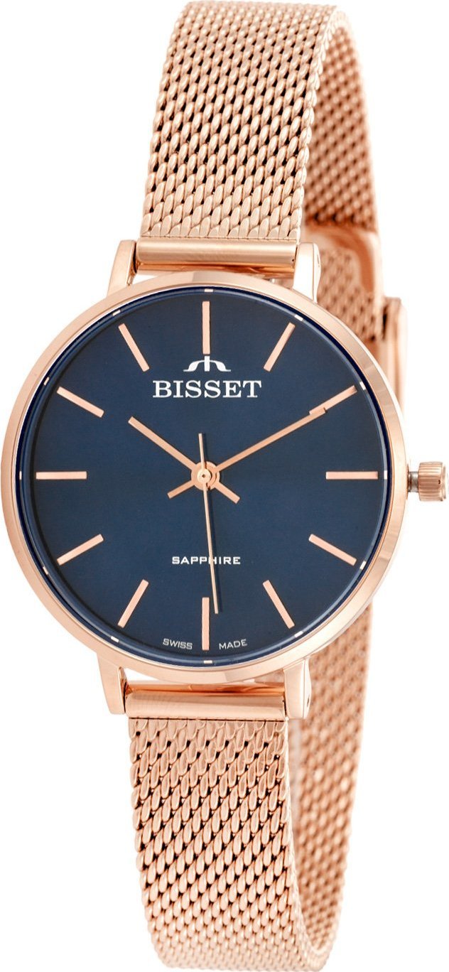 Zegarek Bisset Szwajcarski zegarek damski Bisset BSBF30 różowe złoto nt