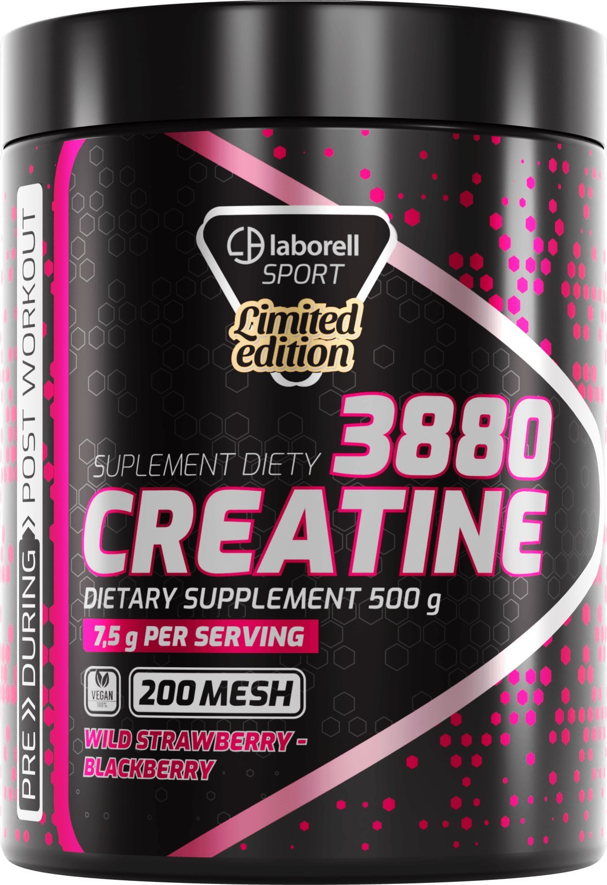 Laborell Laborell Creatine monohydrate - poziomka jeżyna 500g