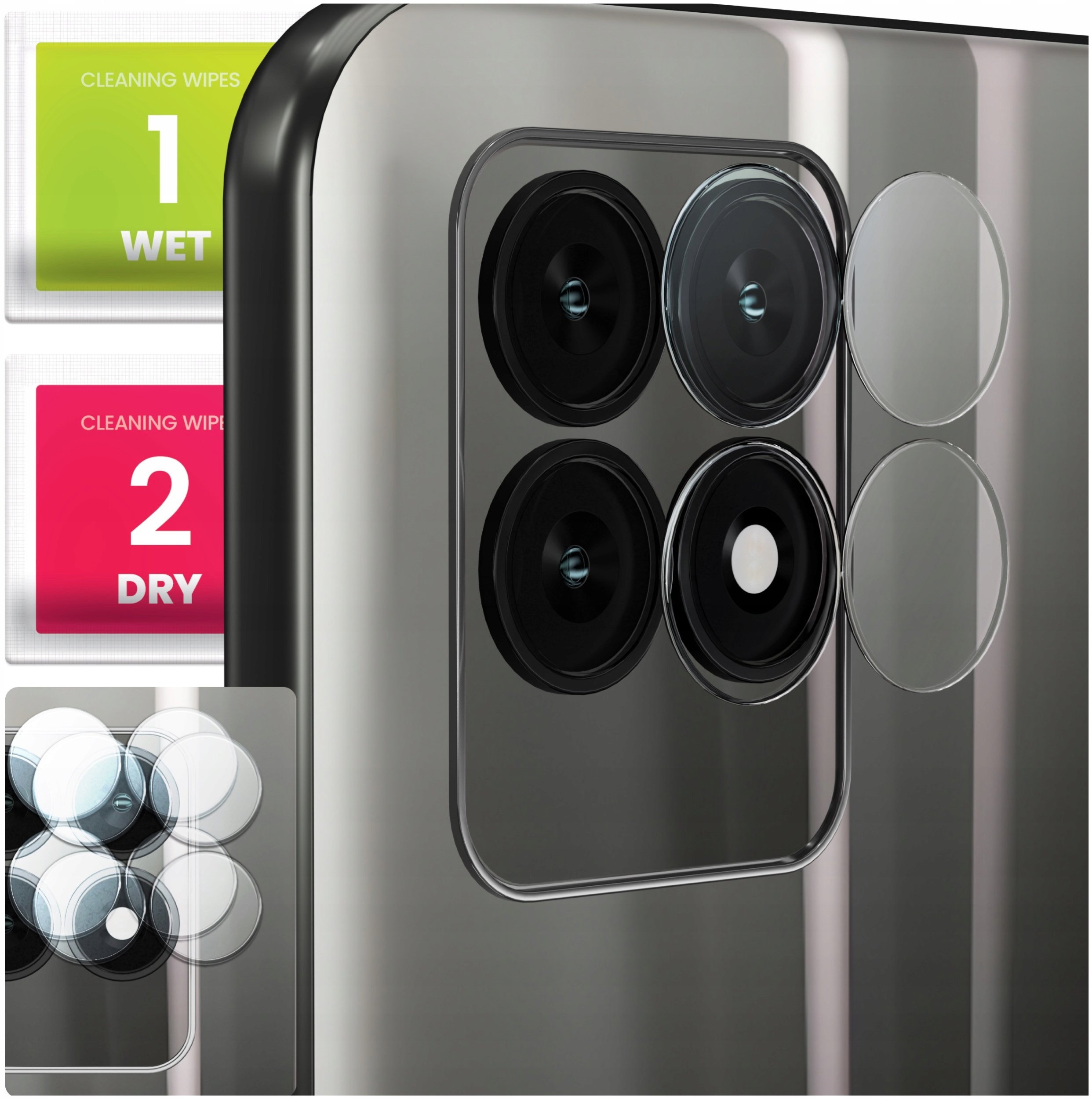 2-PAK Szkło Na Aparat Do Realme 8i (Hartowane, Ochronne, Na Obiektyw, 9H)