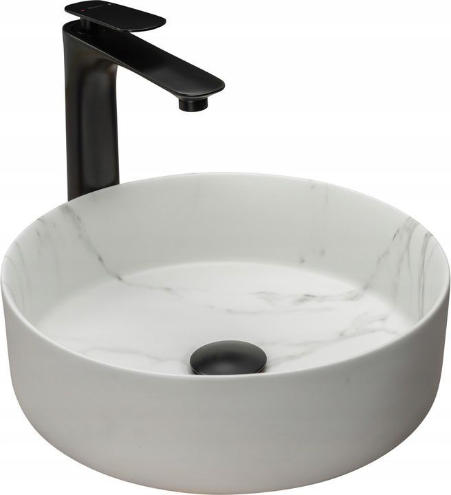 Umywalka Rea Umywalka Nablatowa Sami Marmur Matowa Rea