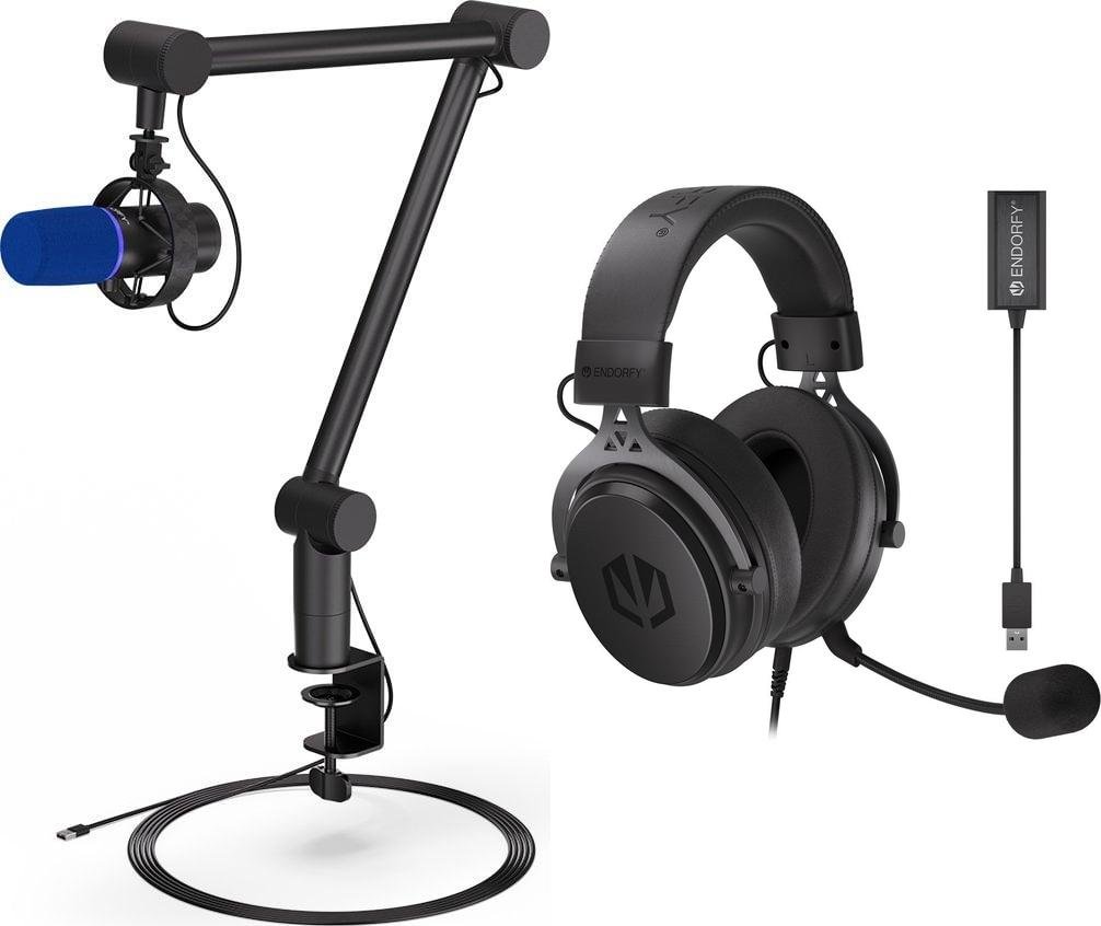 Mikrofon Endorfy Mikrofon Endorfy Solum Broadcast (EY1B008) + Słuchawki Viro Plus USB
