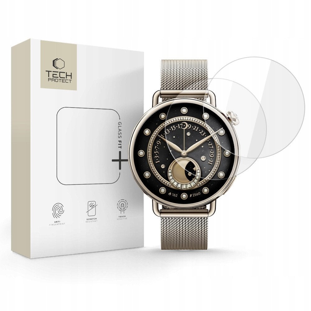Szkło Hartowane Etui Tech-Protect Flexair Glass Fit+ 2-pack Xiaomi Watch S4 (41 Mm) Clear