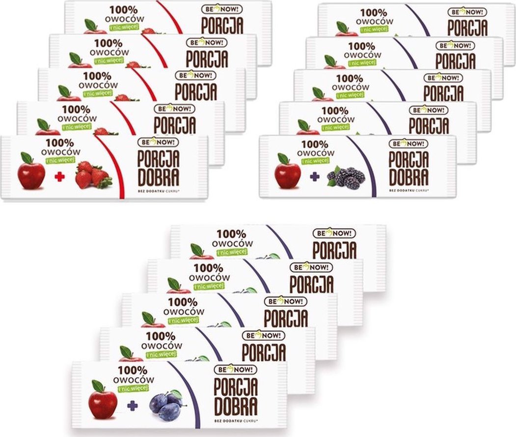 10POS Porcja Dobra baton MIX 3 smaków 16 g x 15 sztuk